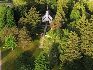 Her Majesty's Royal Chapel of The Mohawks Drone Shot